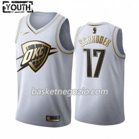 Canotte Bambino Oklahoma City Thunder Dennis Schroder 17 2019-20 Nike Bianco Golden Edition Swingman